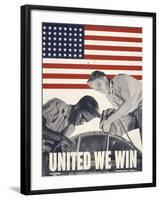 United We Win, US Propaganda Poster-null-Framed Giclee Print