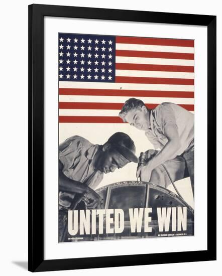 United We Win, US Propaganda Poster-null-Framed Giclee Print