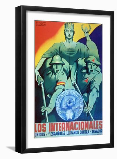 United with the Spaniards, We Fight the Invader-Parrilla-Framed Art Print