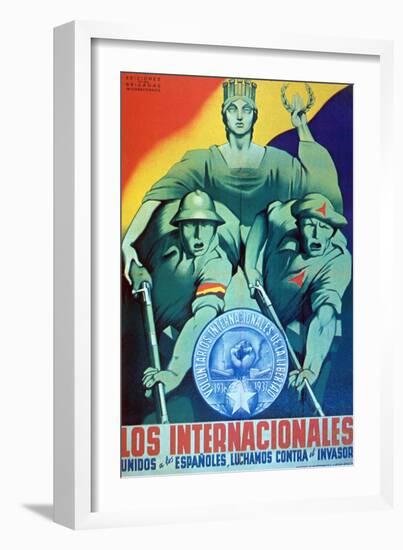 United with the Spaniards, We Fight the Invader-Parrilla-Framed Art Print