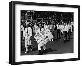 Units of the American Federation of Labor Marching in the Labor Day Parade-null-Framed Photographic Print