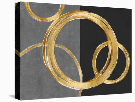 Unity Gold on Black II-Natalie Harris-Stretched Canvas