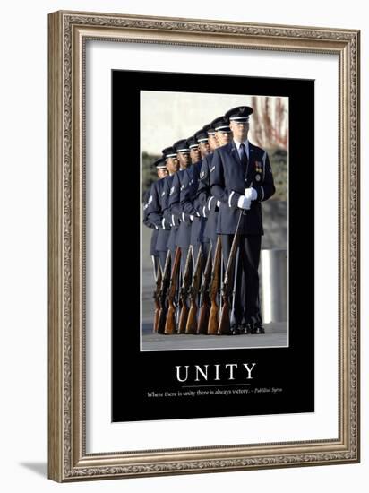 Unity: Inspirational Quote and Motivational Poster-null-Framed Photographic Print
