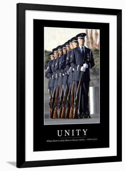 Unity: Inspirational Quote and Motivational Poster-null-Framed Photographic Print