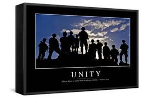 Unity: Inspirational Quote and Motivational Poster-null-Framed Stretched Canvas