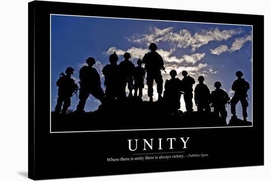 Unity: Inspirational Quote and Motivational Poster-null-Stretched Canvas