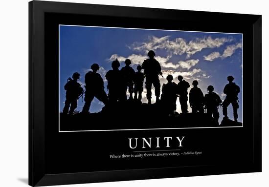 Unity: Inspirational Quote and Motivational Poster-null-Framed Photographic Print