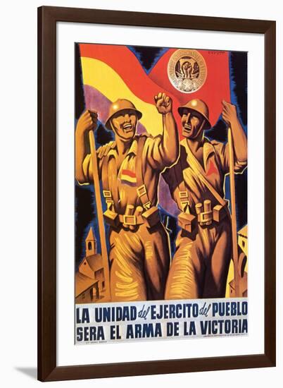 Unity of the People's Army Will Be the Weapon of Victory-Parrilla-Framed Art Print