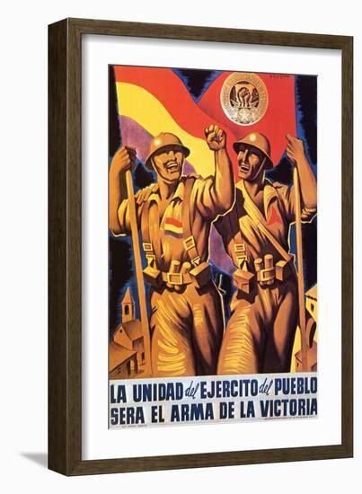 Unity of the People's Army Will Be the Weapon of Victory-Parrilla-Framed Art Print