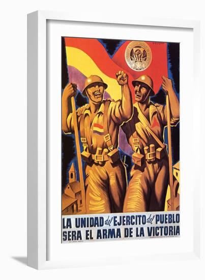 Unity of the People's Army Will Be the Weapon of Victory-Parrilla-Framed Art Print