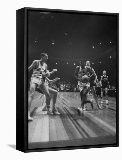 Univ. of Cincinnati Team Captain, Oscar Robertson During Game with Iowa University-Yale Joel-Framed Stretched Canvas