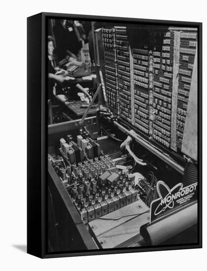 Univac Computer Used to Tabulate Votes on Election Night-null-Framed Stretched Canvas