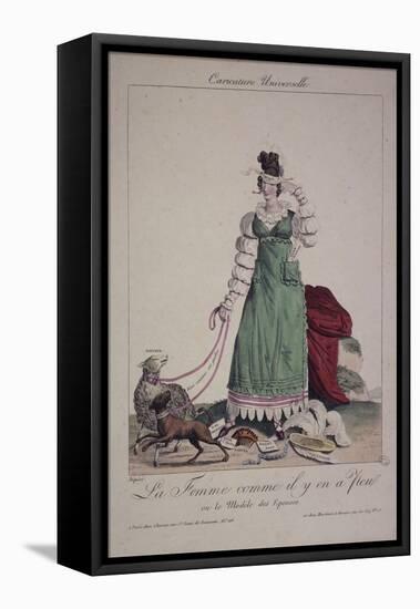 Universal Caricature, a Very Rare Woman or the Perfect Wife-null-Framed Stretched Canvas