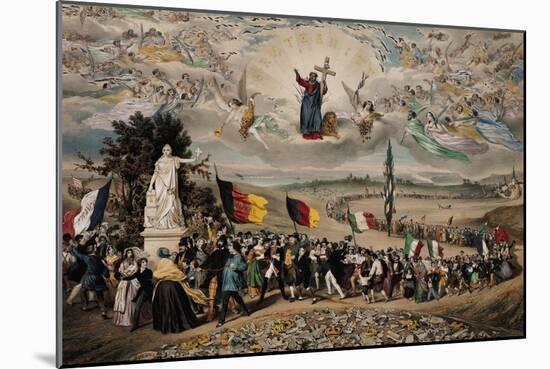 Universal Democratic and Social Republic, 1848-Frederic Sorrieu-Mounted Giclee Print