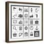 Universal Icons-frbird-Framed Art Print