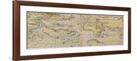 Universal Marine, World Sea on Illustrated Parchment, Circa 1508-Francesco Rosselli-Framed Giclee Print