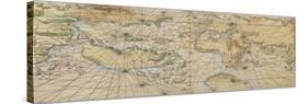 Universal Marine, World Sea on Illustrated Parchment, Circa 1508-Francesco Rosselli-Stretched Canvas