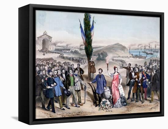 Universal Suffrage, 1850-Frederic Sorrieu-Framed Stretched Canvas