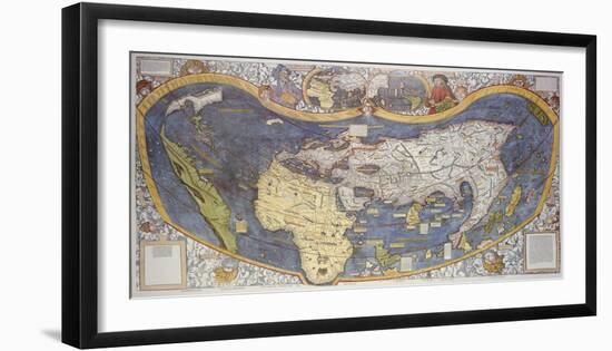 Universalis Cosmographia Secundum Ptholomei Traditionem... [1507]-Martin Waldseemuller-Framed Giclee Print