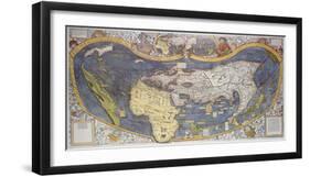 Universalis Cosmographia Secundum Ptholomei Traditionem... [1507]-Martin Waldseemuller-Framed Giclee Print