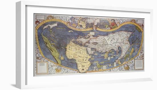 Universalis Cosmographia Secundum Ptholomei Traditionem... [1507]-Martin Waldseemuller-Framed Giclee Print