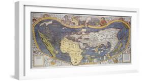 Universalis Cosmographia Secundum Ptholomei Traditionem... [1507]-Martin Waldseemuller-Framed Giclee Print