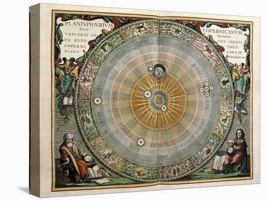 Universe on the Model of Copernicus with Sun in Center-Andreas Cellarius-Stretched Canvas