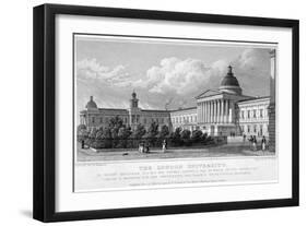 University College, Gower Street, London, 1828-W Wallis-Framed Giclee Print