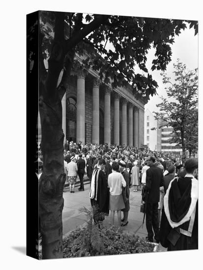 University Graduates Outside Sheffield City Hall, South Yorkshire, 1967-Michael Walters-Stretched Canvas