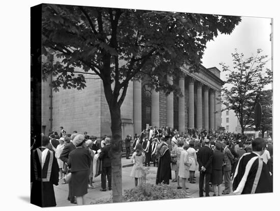 University Graduates Outside Sheffield City Hall, South Yorkshire, 1967-Michael Walters-Stretched Canvas