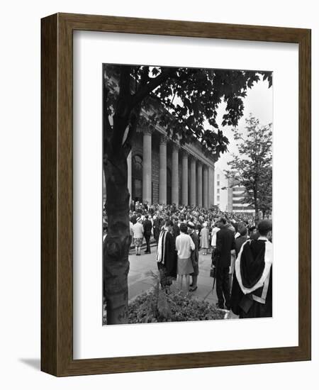 University Graduates Outside Sheffield City Hall, South Yorkshire, 1967-Michael Walters-Framed Photographic Print