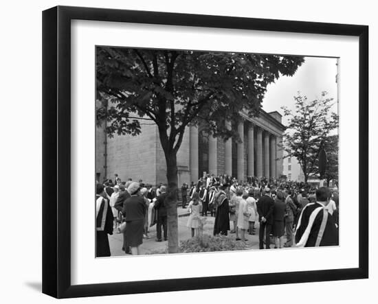 University Graduates Outside Sheffield City Hall, South Yorkshire, 1967-Michael Walters-Framed Photographic Print