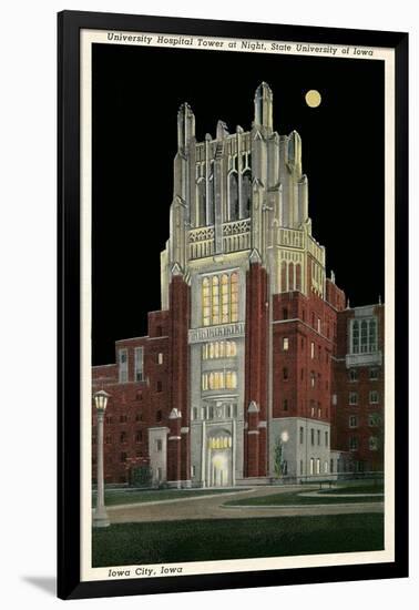 University Hospital Tower, Iowa City-null-Framed Art Print