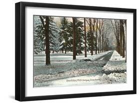 University in Winter, Ann Arbor, Michigan-null-Framed Art Print