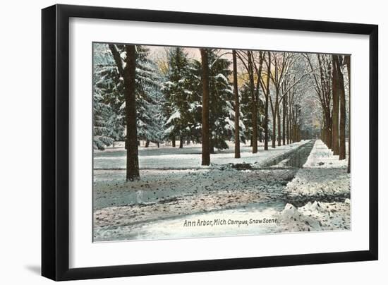 University in Winter, Ann Arbor, Michigan-null-Framed Art Print