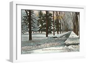 University in Winter, Ann Arbor, Michigan-null-Framed Art Print