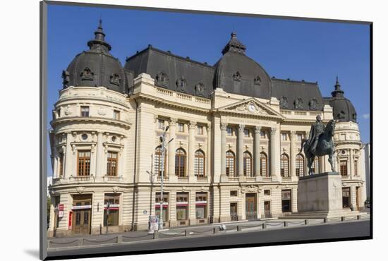 University Library and King Carol I, Calea Victoriei, Bucharest, Romania, Europe-Rolf Richardson-Mounted Photographic Print