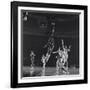 University of Kansas Basketball Player Wilt Chamberlain (C) Playing in a School Game, 1957-George Silk-Framed Photographic Print