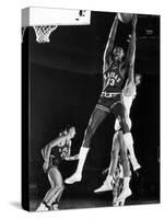 University of Kansas Basketball Star Wilt Chamberlain Playing in a Game-George Silk-Stretched Canvas