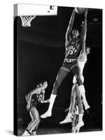 University of Kansas Basketball Star Wilt Chamberlain Playing in a Game-George Silk-Stretched Canvas