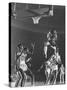 University of Kansas Basketball Star Wilt Chamberlain Playing in a Game-George Silk-Stretched Canvas