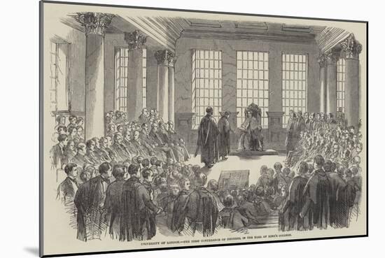 University of London, the First Conference of Degrees, in the Hall of King's College-null-Mounted Giclee Print