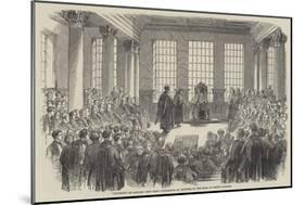 University of London, the First Conference of Degrees, in the Hall of King's College-null-Mounted Giclee Print