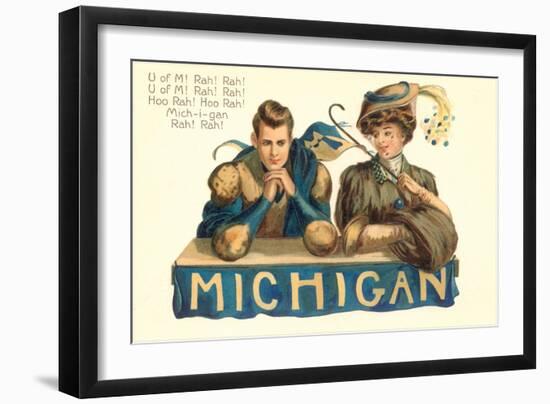 University of Michigan Cheer-null-Framed Art Print