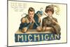 University of Michigan Cheer-null-Mounted Art Print