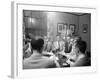 University of Michigan Medical School Students Playing a Game of Poker after Classes-Alfred Eisenstaedt-Framed Photographic Print