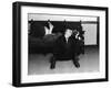 University of Michigan Student Couple Engaged in an Impromptu Kiss in the Union Building on Campus-Grey Villet-Framed Photographic Print