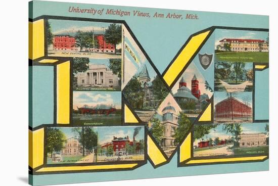 University of Michigan Views, 'M'-null-Stretched Canvas