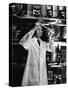 University of Pittsburgh Dr. Jonas Salk Examine Test Tube of Polio Virus Used to make Polio Vaccine-Alfred Eisenstaedt-Stretched Canvas