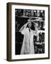 University of Pittsburgh Dr. Jonas Salk Examine Test Tube of Polio Virus Used to make Polio Vaccine-Alfred Eisenstaedt-Framed Premium Photographic Print